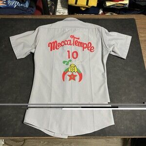 Vintage Chain Stitch Motor Patrol Shirt Bowling Gabardine Imperial Deputy 1950s